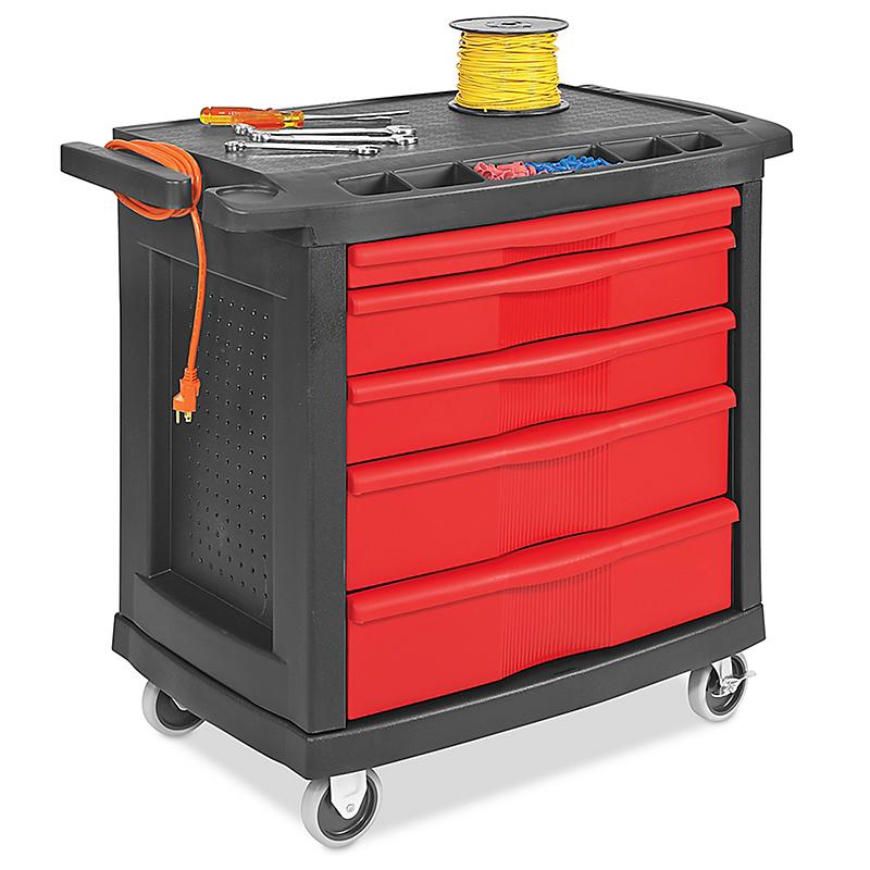 Rubbermaid five drawer mobile workcenter